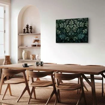 Obraz - Ciemnozielone wiktoriańskie liście: botaniczna rzeźbiona kompozycja - obrazek 7