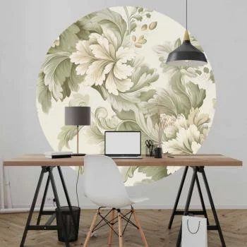 Fototapeta okrągła - Vintage kwiaty w jasnych kolorach - obrazek 6