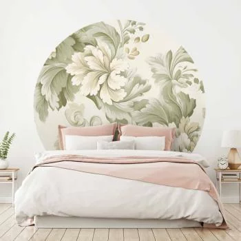 Fototapeta okrągła - Vintage kwiaty w jasnych kolorach - obrazek 5