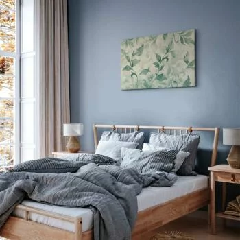 Obraz - Akwarelowy motyw botaniczny delikatne zielono-beżowe listki - obrazek 6