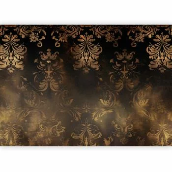 Fototapeta - Ornamenty barokowe w spatynowanym złocie i w brązach: retro motyw / Ciemne barokowe wzory ze złotymi akcentami - obrazek 2