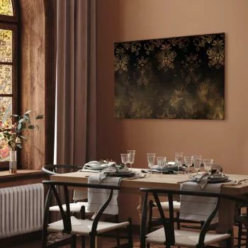 Obraz - Ornamenty barokowe w spatynowanym złocie i w brązach: retro motyw - obrazek 7