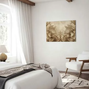 Obraz - Rzeźbione ornamenty barokowe bogata kompozycja w kolorach sepii - obrazek 6