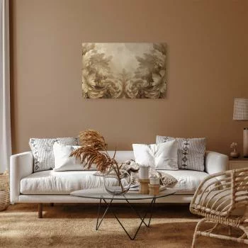 Obraz - Rzeźbione ornamenty barokowe bogata kompozycja w kolorach sepii - obrazek 5