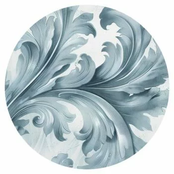 Fototapeta okrągła - Kamienny ornament w stylu barokowym - obrazek 2