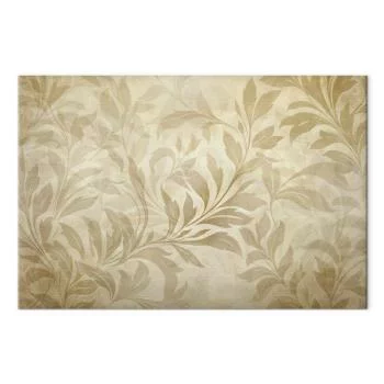 Obraz - Botaniczny motyw z listkami i pnączami w kolorach piaskowych - obrazek 2