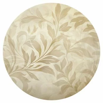 Fototapeta okrągła - Piaskowe listki i pnącza - obrazek 2