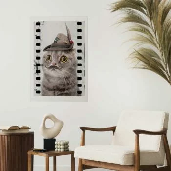 Plakat - Kot w kapeluszu - obrazek 2