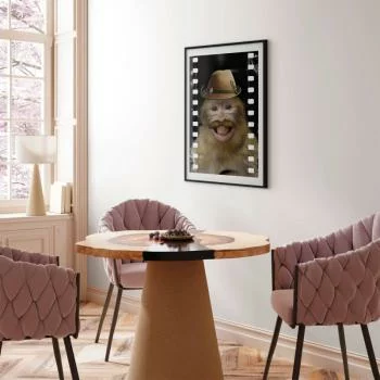 Plakat - Małpa w kapeluszu - obrazek 2