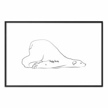 Plakat - Leniwy niedźwiedź - obrazek 2