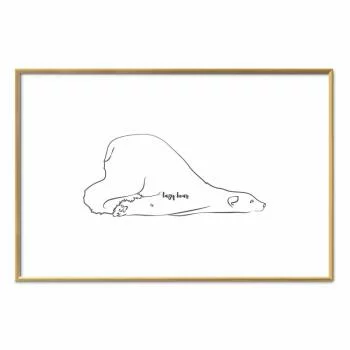 Plakat - Leniwy niedźwiedź - obrazek 2