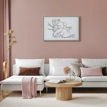 Obraz - Cichy urok natury (1-częściowy) - śpiący koala w czarno-białym tle - obrazek 5