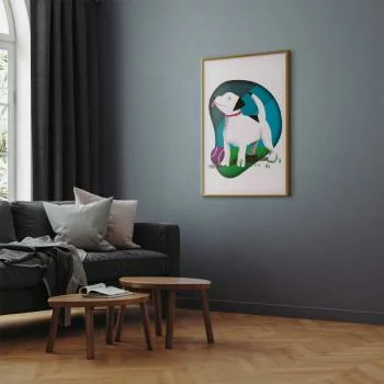 Plakat - Pies i piłka - obrazek 2