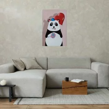 Plakat - Panda z balonikiem - obrazek 2