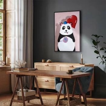 Obraz - Panda z balonikiem (1-częściowy) pionowy - obrazek 7