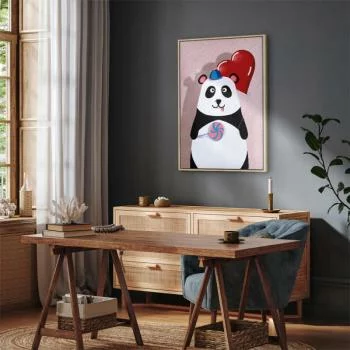 Obraz - Panda z balonikiem (1-częściowy) pionowy - obrazek 7