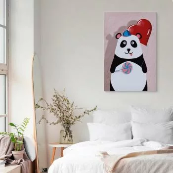 Obraz - Panda z balonikiem (1-częściowy) pionowy - obrazek 6