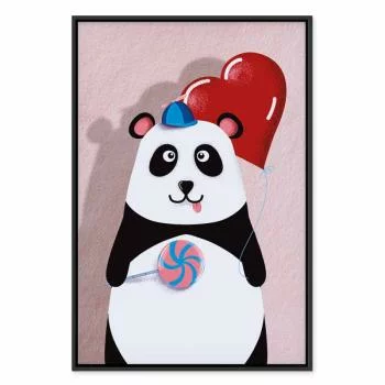 Obraz - Panda z balonikiem (1-częściowy) pionowy - obrazek 2