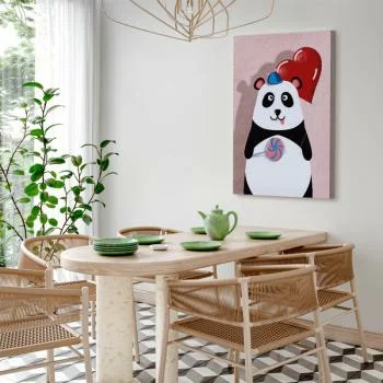 Obraz - Panda z balonikiem (1-częściowy) pionowy - obrazek 7