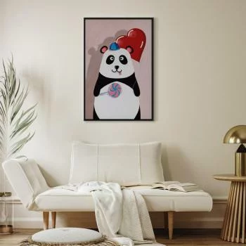 Obraz - Panda z balonikiem (1-częściowy) pionowy - obrazek 5