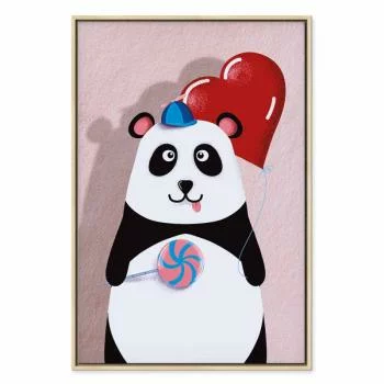 Obraz - Panda z balonikiem (1-częściowy) pionowy - obrazek 2
