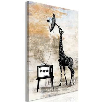 Obraz - Telewizyjna żyrafa (1-częściowy) pionowy - obrazek 2