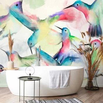 Fototapeta - Akwarelowe ptaki - obrazek 6