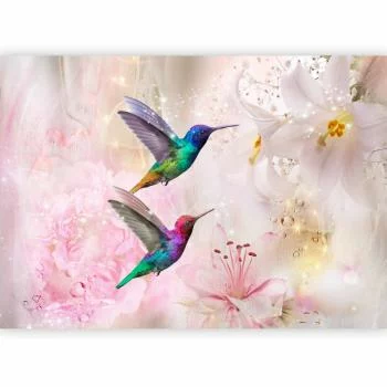 Fototapeta - Kolorowe kolibry (różowy) - obrazek 5