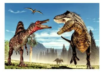 Fototapeta - Walka dinozaurów - obrazek 2