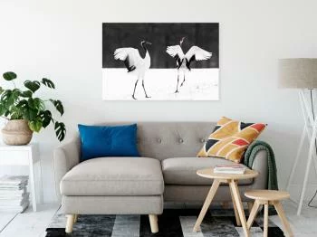 Obraz - Tańczące żurawie (1-częściowy) szeroki - obrazek 2