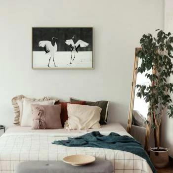 Obraz - Tańczące żurawie (1-częściowy) szeroki - obrazek 6