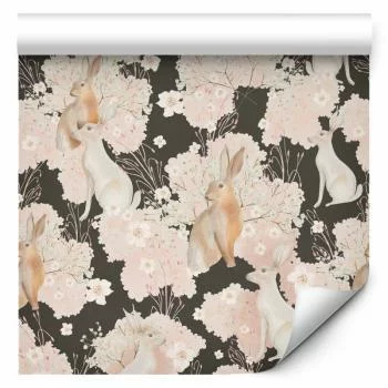 Tapeta - Białe i beżowe zające - obrazek 2