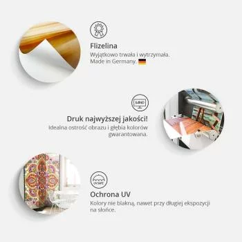 Parawan - Orientalne impresje - dekoracyjny wzór z motywem lecących żurawi na ciemnym tle - obrazek 3