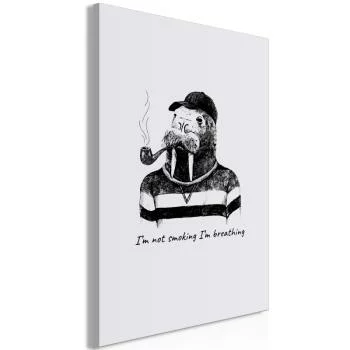 Obraz - I\'m not smoking. I\'m breathing (1-częściowy) pionowy