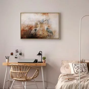 Obraz - Czaple na polowaniu (1-częściowy) szeroki - obrazek 6