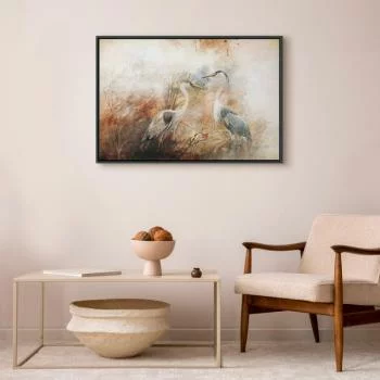 Obraz - Czaple na polowaniu (1-częściowy) szeroki - obrazek 5