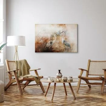 Obraz - Czaple na polowaniu (1-częściowy) szeroki - obrazek 5