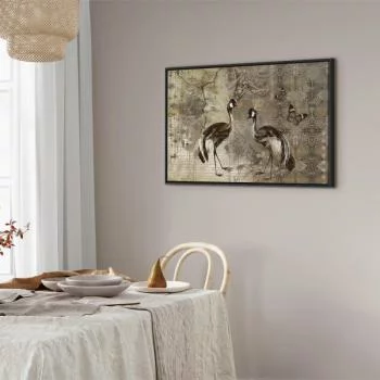 Obraz - Żurawie retro (1-częściowy) szeroki - obrazek 7