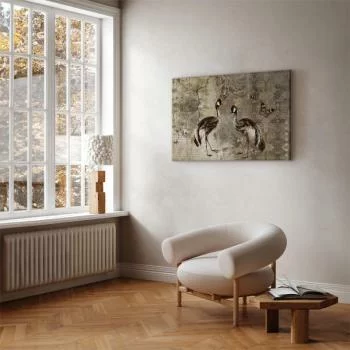 Obraz - Żurawie retro (1-częściowy) szeroki - obrazek 5