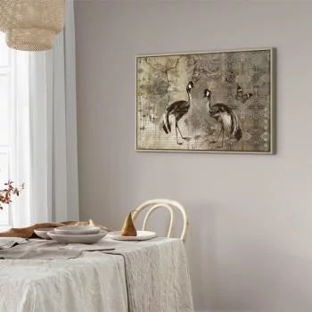 Obraz - Żurawie retro (1-częściowy) szeroki - obrazek 7