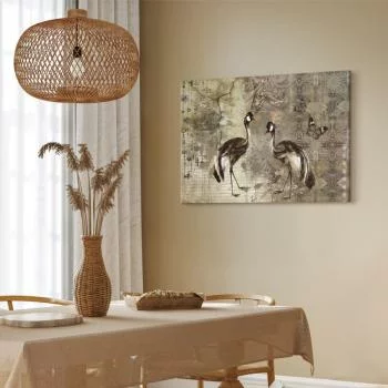 Obraz - Żurawie retro (1-częściowy) szeroki - obrazek 7