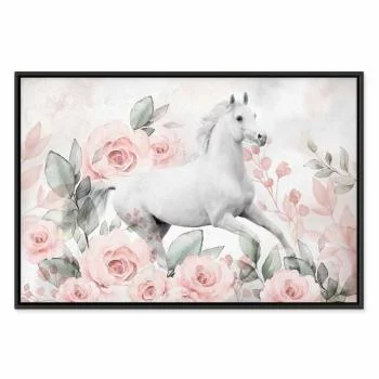 Obraz - Galop wśród róż (1-częściowy) szeroki - obrazek 2