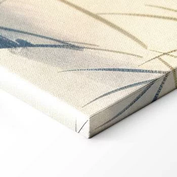 Obraz - Czaple nad zimowym stawem - ilustracja w stylu japońskiego w ciemnej kolorystyce - obrazek 8