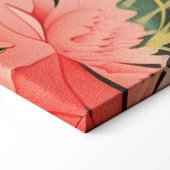 Obraz - Nad azjatyckim stawem - ilustracja w stylu japońskiej ryciny, przedstawiająca czaplę - obrazek 8