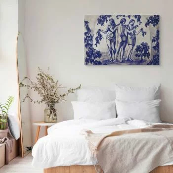 Obraz - Antyczna winnica - trzy kobiety w portalu malowane niebieskim tuszem - obrazek 5