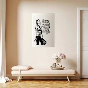 Plakat - Dziewczyna z graffiti - obrazek 2