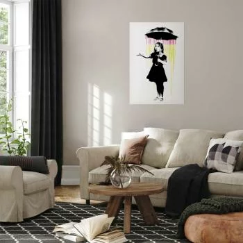 Plakat - Dziewczynka z parasolką - obrazek 2