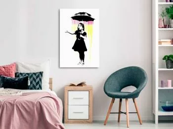 Obraz - Dziewczynka z parasolką (1-częściowy) pionowy - obrazek 2
