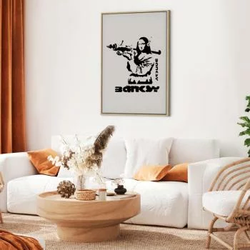 Obraz - Pojedynek kontrastów (1-częściowy) - Banksy na muralu z Mona Lisą - obrazek 5