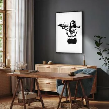 Obraz - Banksy Mona Lisa with Rocket Launcher (1-częściowy) pionowy - obrazek 7